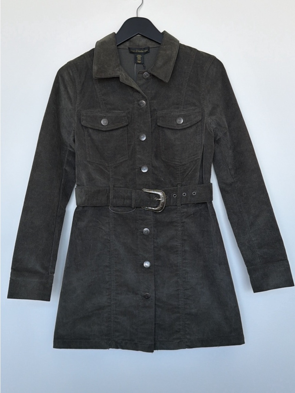 House of Harlow 1960 Dark Olive Belted Dress